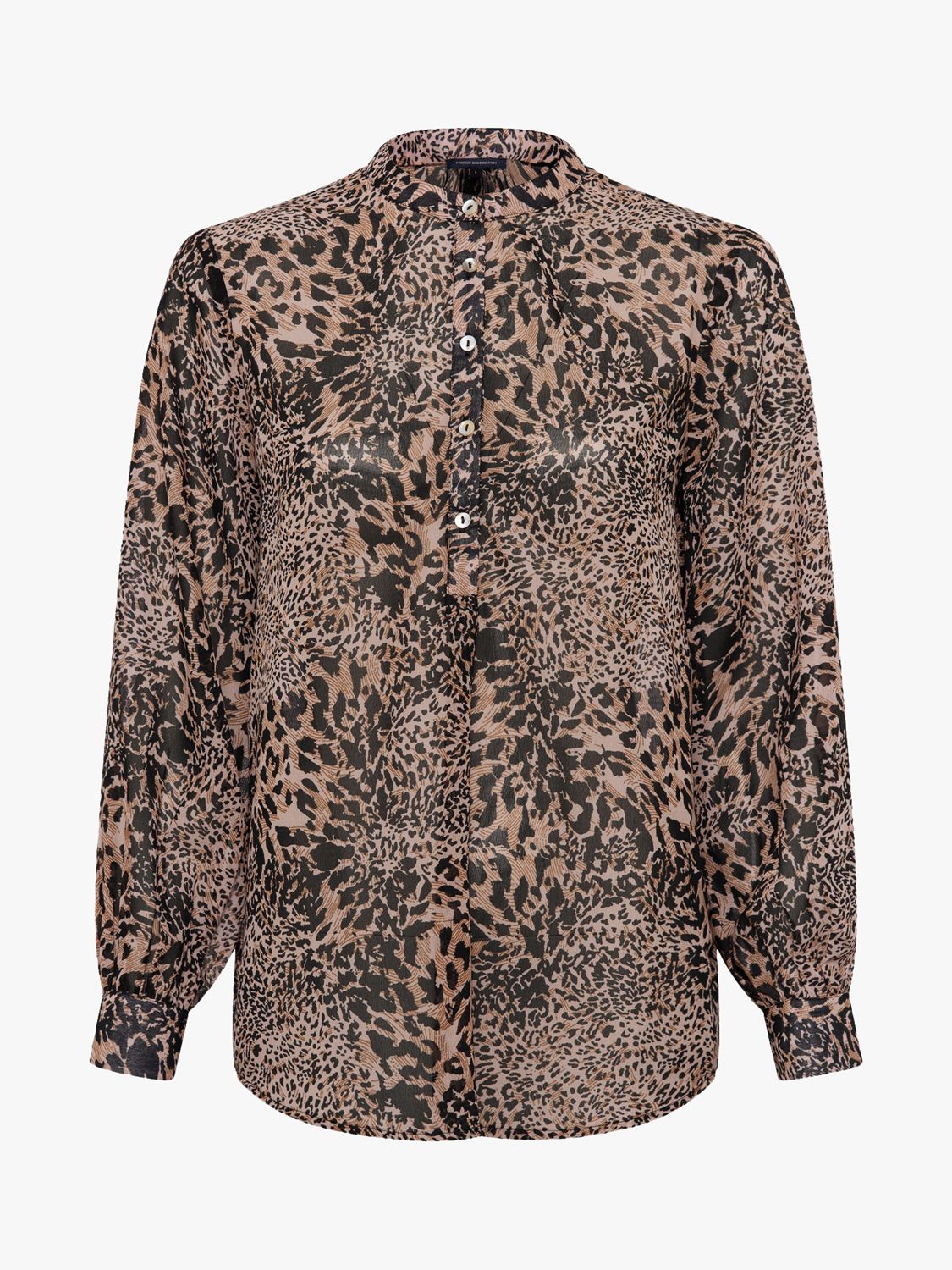 French Connection Leopard Print Shirt, Multi at John Lewis & Partners