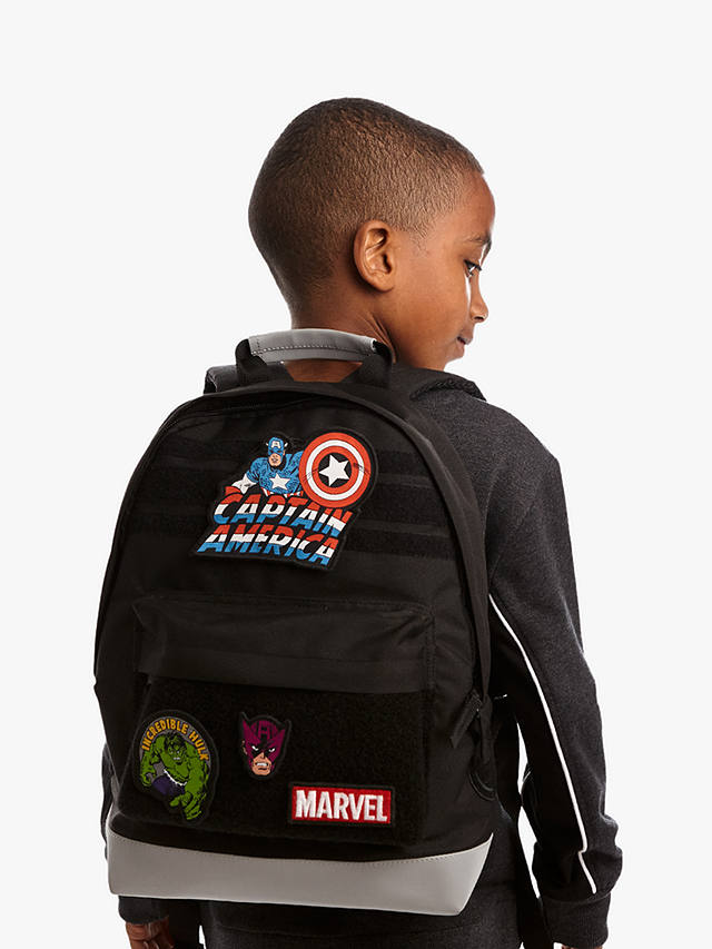 Fabric Flavours Kids' Marvel Avengers Badgeable Backpack, Black