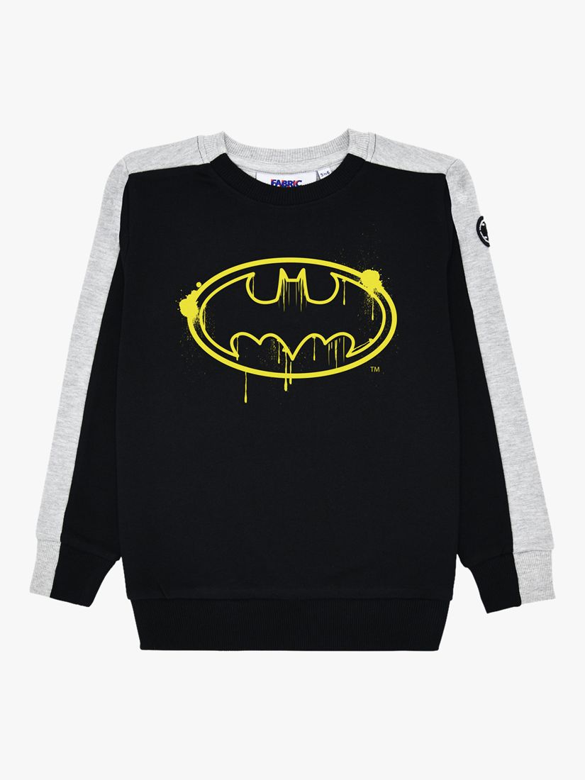 stil ondeugd een vergoeding Fabric Flavours Kids' Batman Neon Spray Sweatshirt & Joggers Set, Black at  John Lewis & Partners