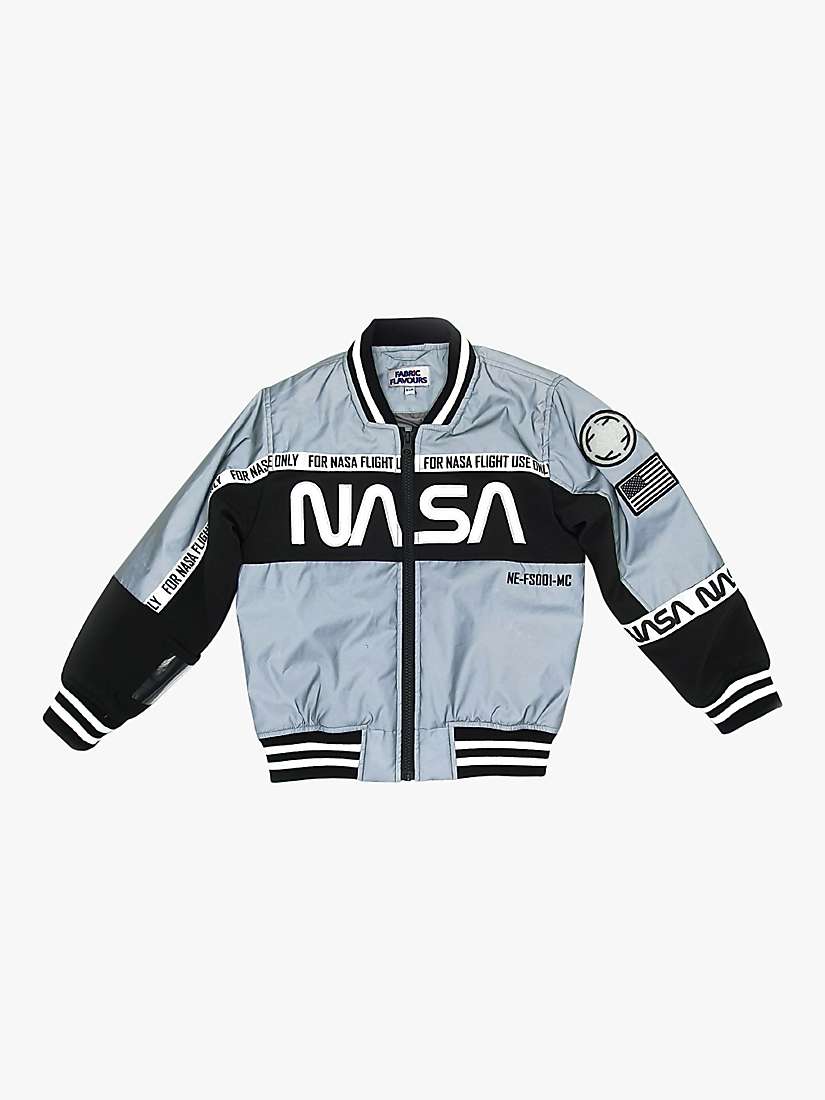 Buy Fabric Flavours Kids' NASA Flight Commander Bomber Jacket, Grey Online at johnlewis.com