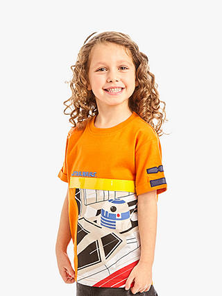 Fabric Flavours Kids' Star Wars R2-D2 Print Short Sleeve T-Shirt
