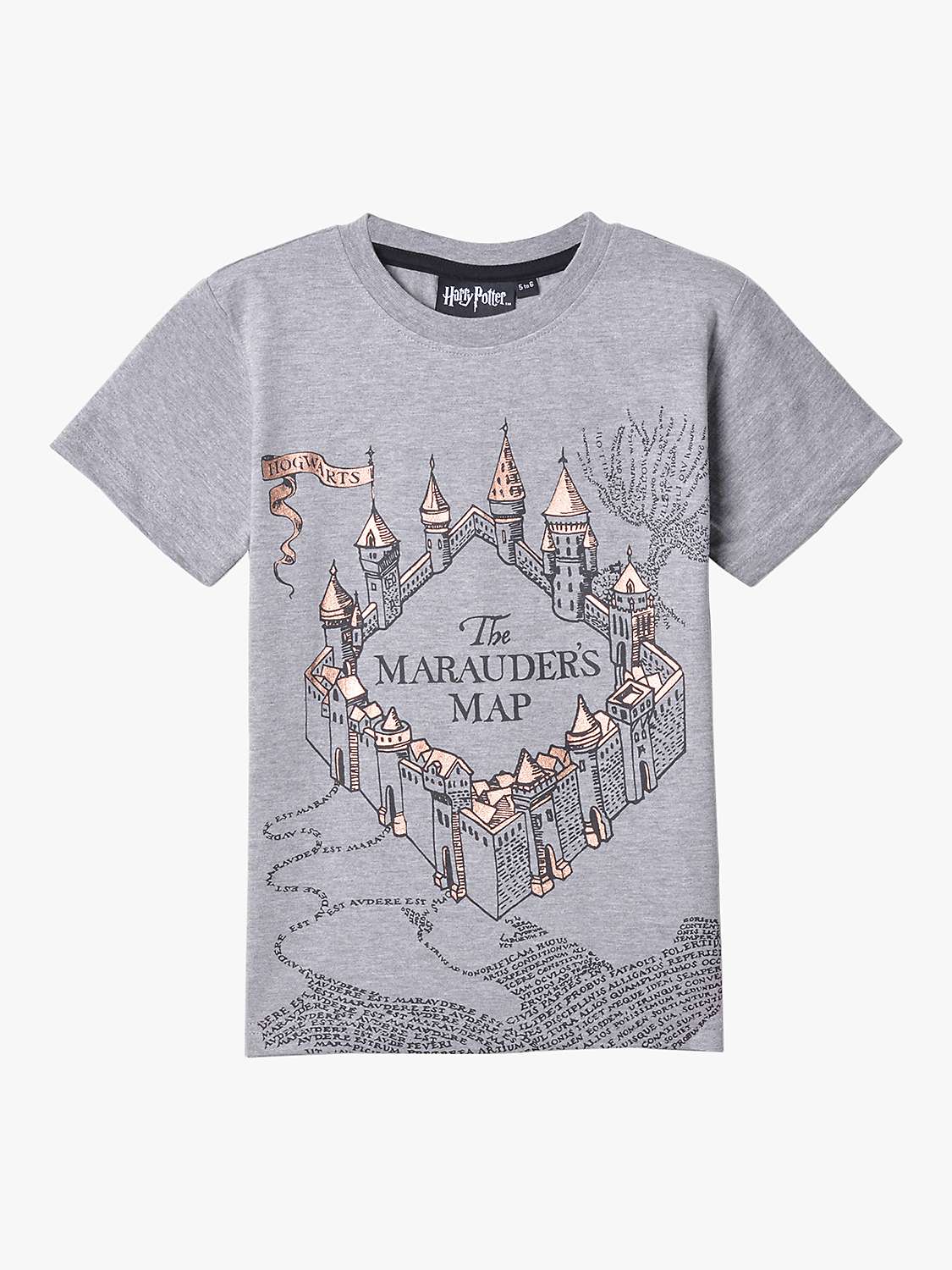 Buy Fabric Flavours Kids' Harry Potter Marauders Print Short Sleeve T-Shirt, Grey Online at johnlewis.com