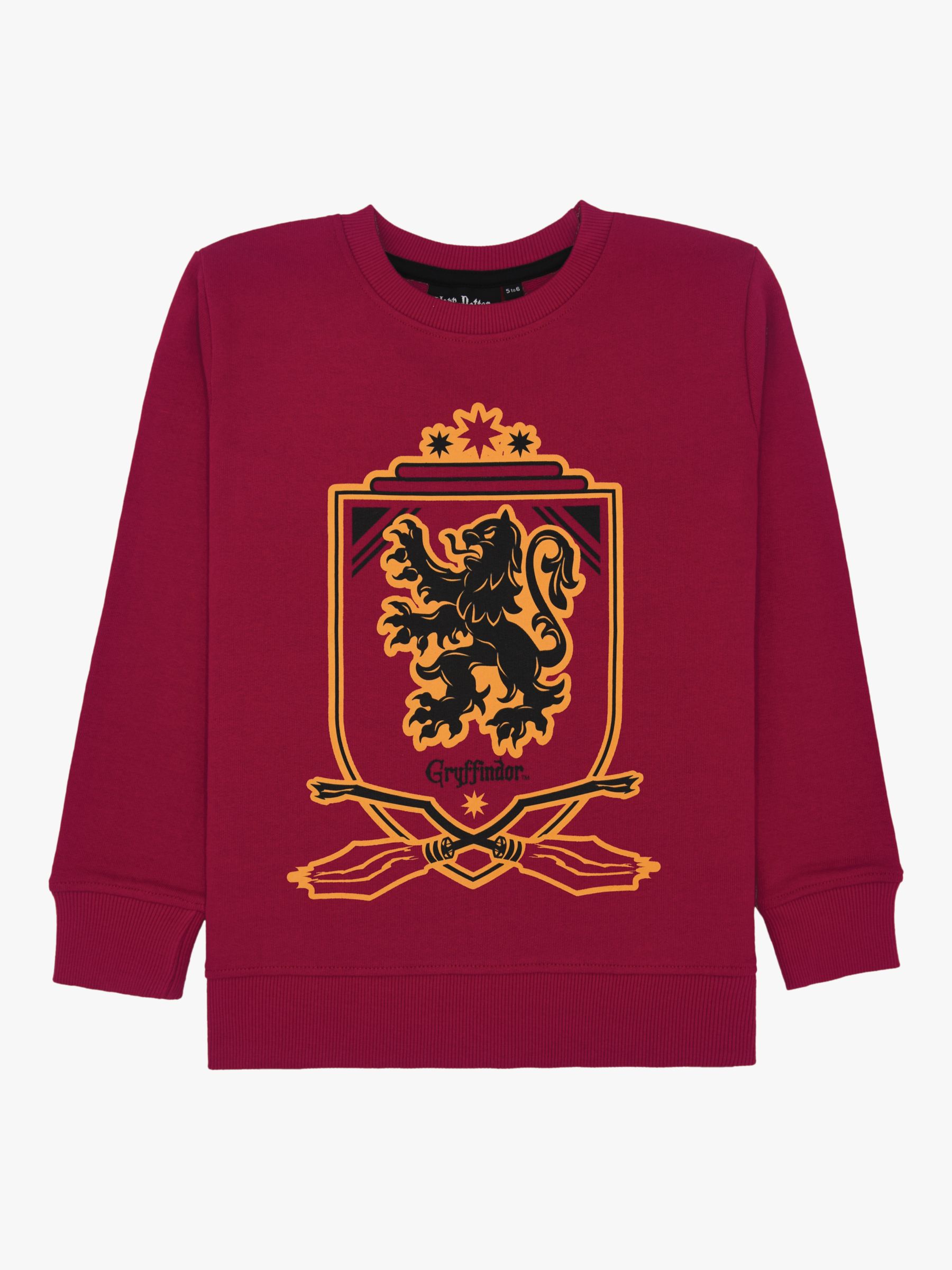 Buy Fabric Flavours Kids' Harry Potter Gryffindor Quidditch Mini-Me Sweatshirt, Red Online at johnlewis.com