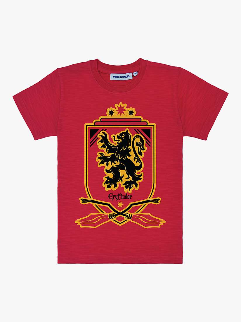 Buy Fabric Flavours Kids' Harry Potter Gryffindor Print Short Sleeve T-Shirt, Red Online at johnlewis.com