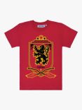 Fabric Flavours Kids' Harry Potter Gryffindor Print Short Sleeve T-Shirt, Red