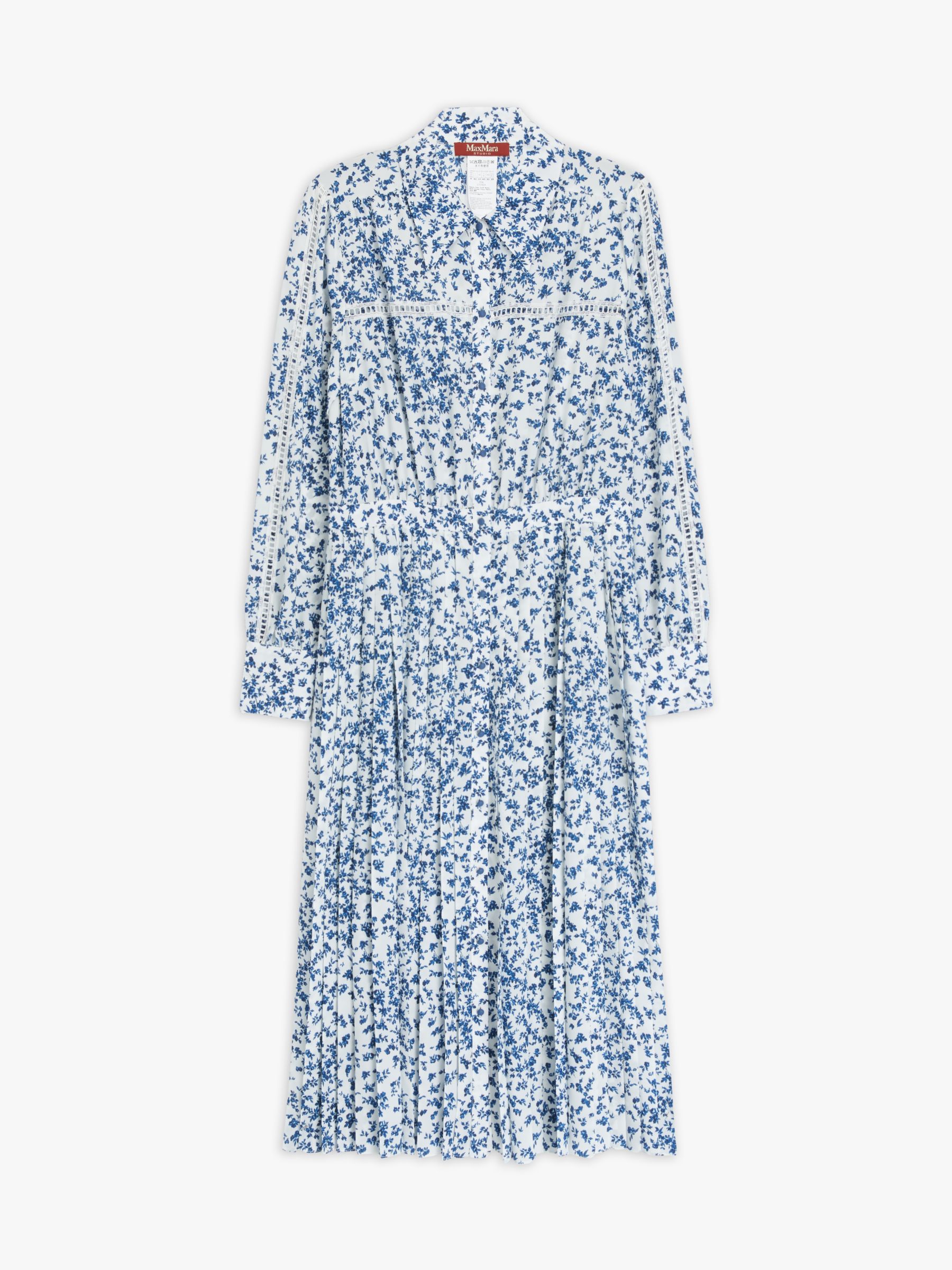 Weekend MaxMara Zaza Floral Print Dress, Blue/White