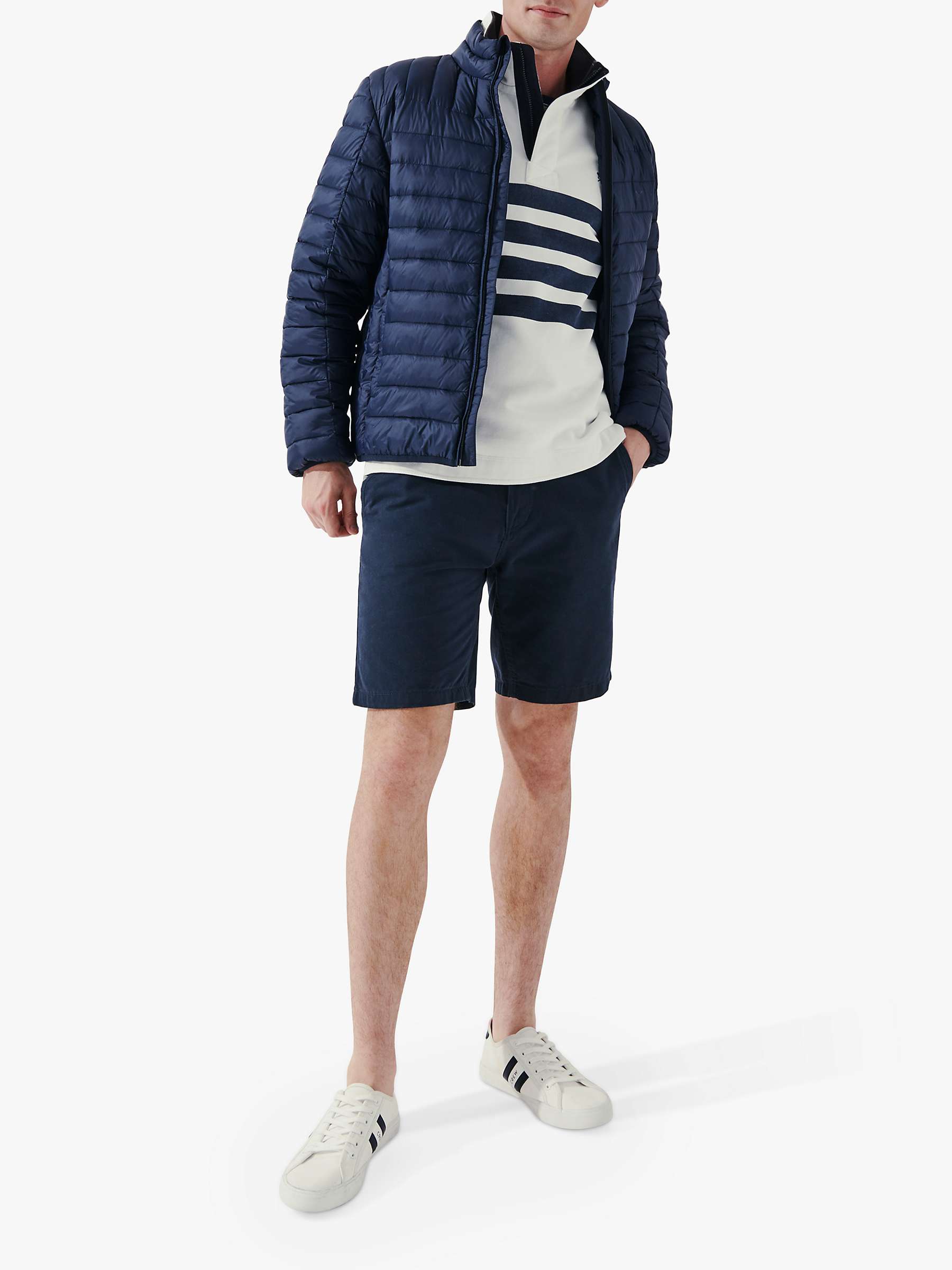 Crew Clothing Lowther Lightweight Jacket, Navy Blue at John Lewis ...