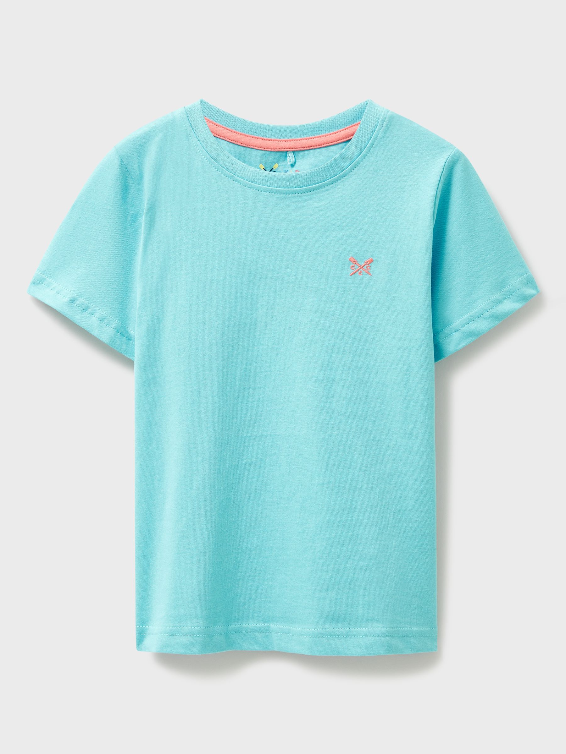 Crew Clothing Kids' Plain T-Shirt, Blue at John Lewis & Partners