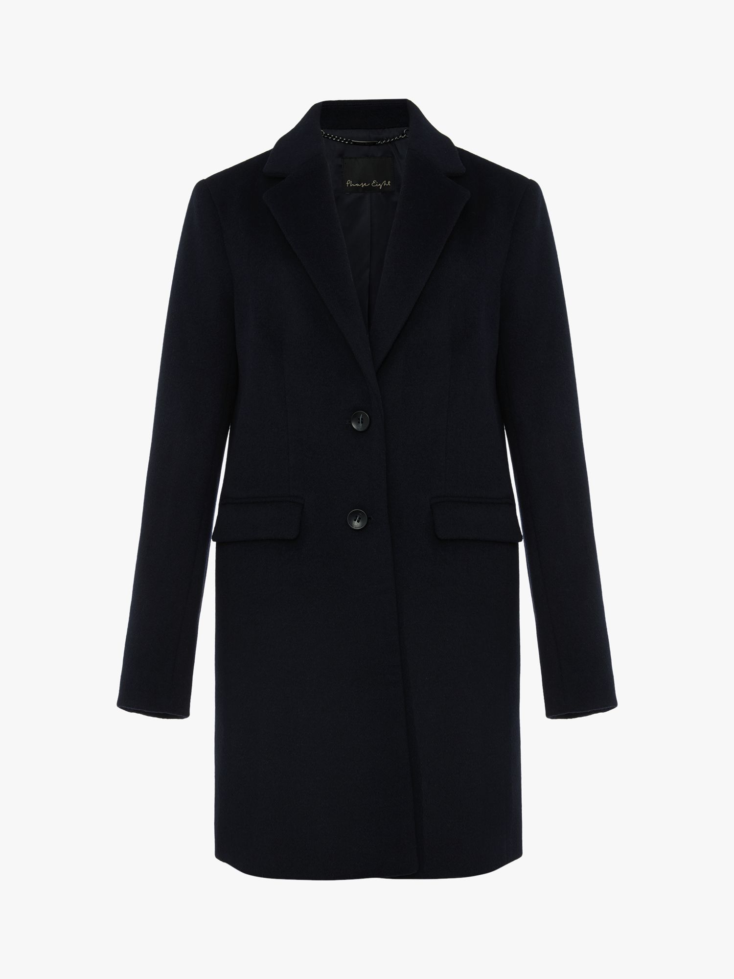 Phase Eight Lydia Wool Blend Tailored Coat, Navy