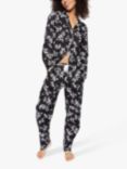 Cyberjammies Katie Bamboo Print Pyjama Set, Black/Multi