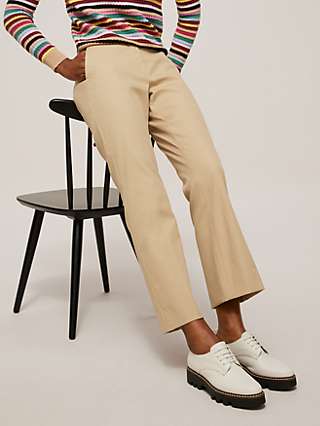 Weekend MaxMara Zeda Straight Cut Tailored Trousers, Beige