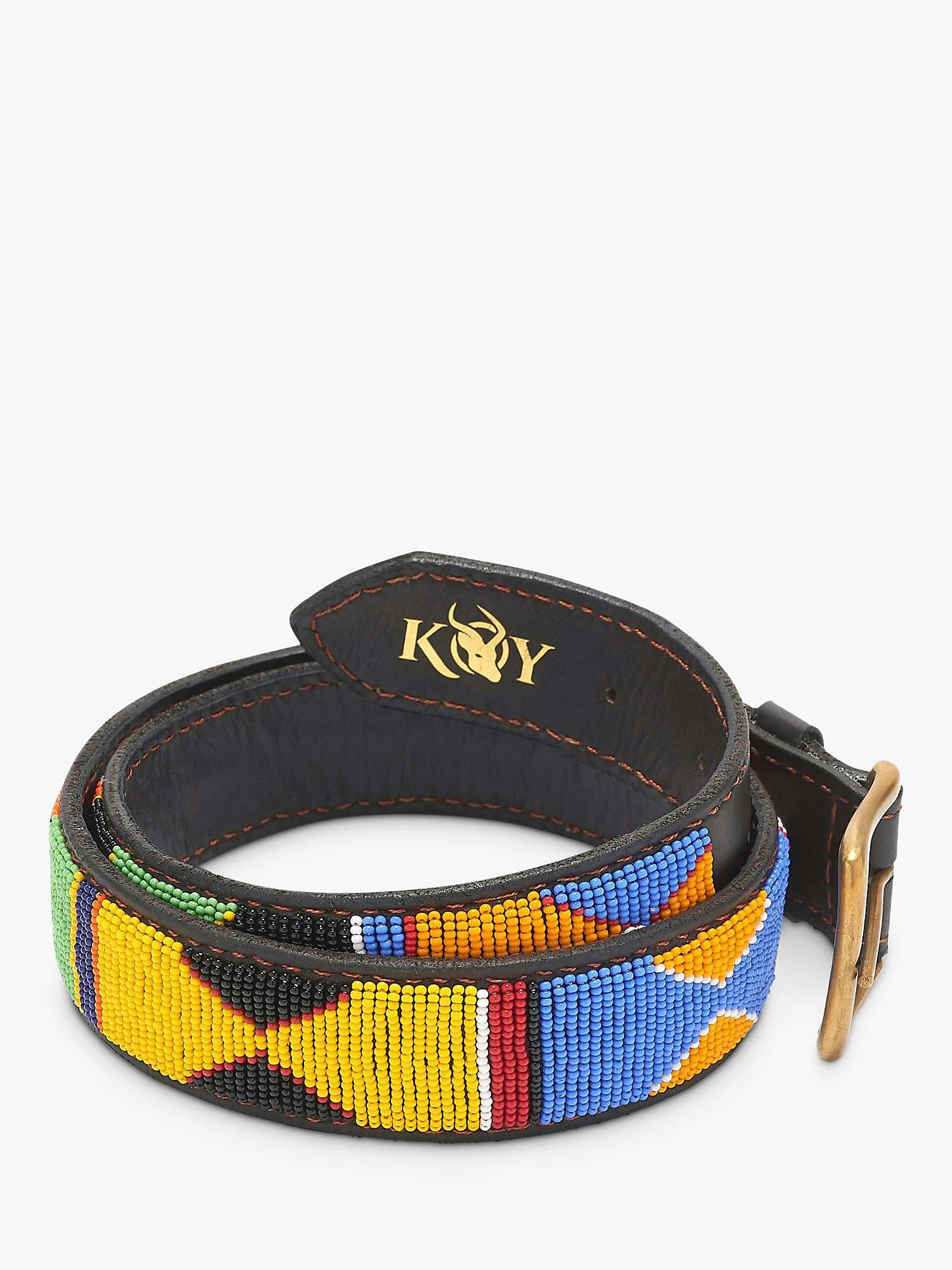 Buy KOY Maasai Jua Wide Belt, Red/Yellow Online at johnlewis.com