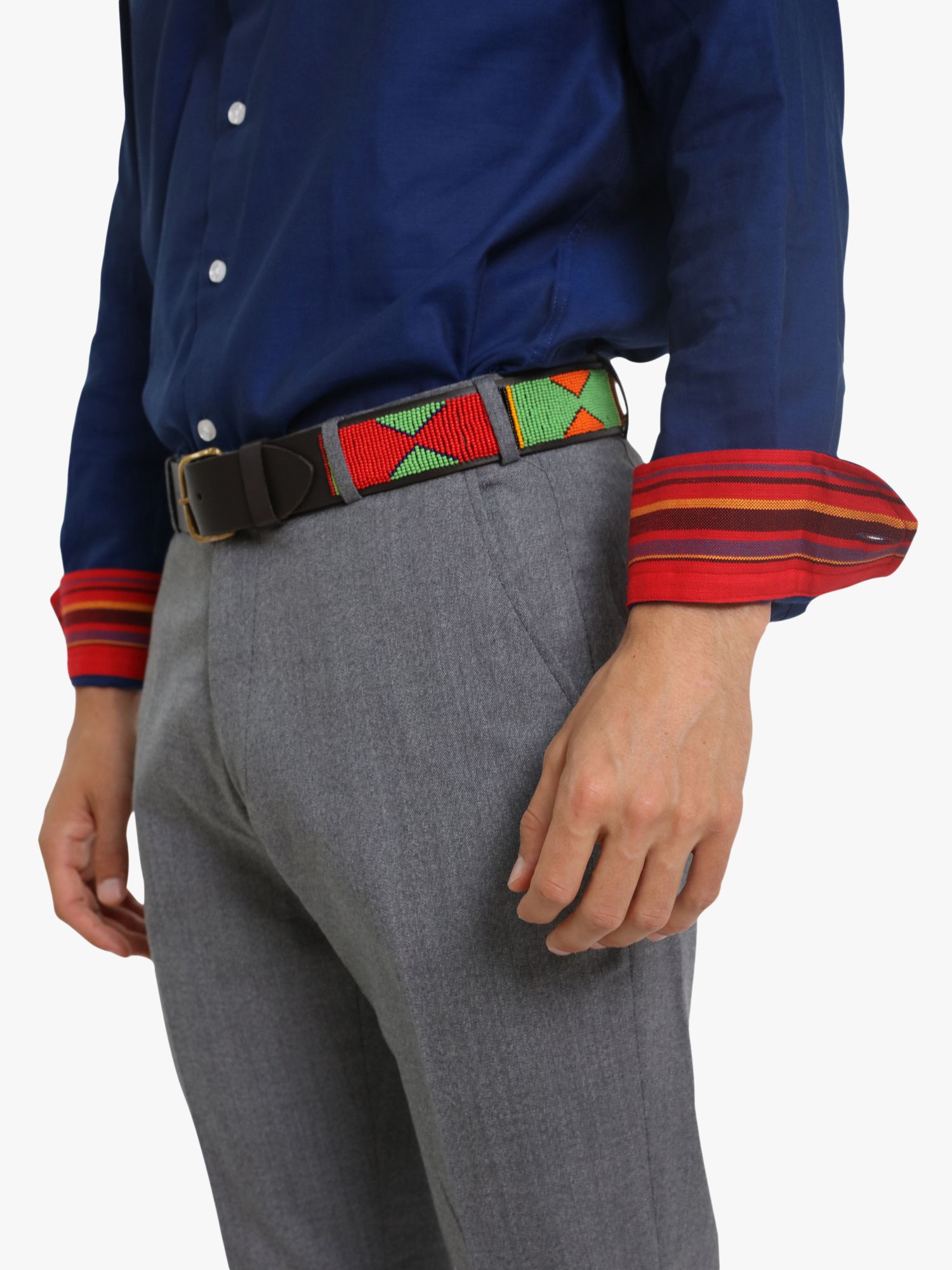 Koy Clothing Beaded Belt - Dunia (Wide) - 34, Multi-Coloured