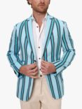 KOY Kikoy Striped Blazer, Turquoise