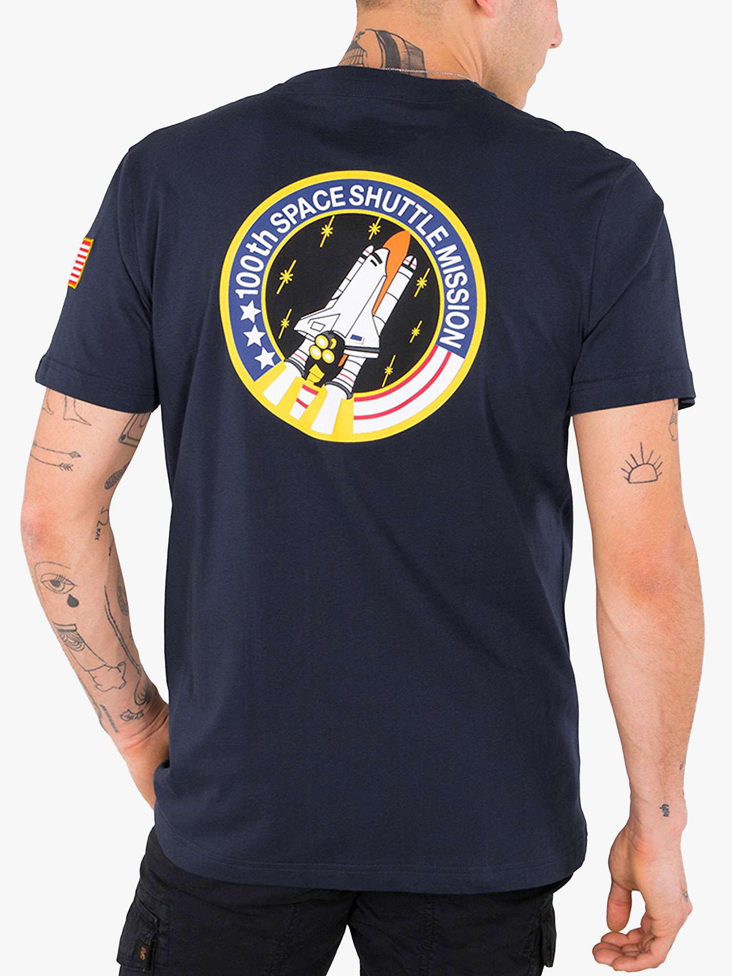Buy Alpha Industries X NASA Space Shuttle Logo T-Shirt Online at johnlewis.com