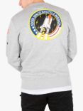 Alpha Industries X NASA Space Shuttle Logo Sweatshirt, 17 Grey Heather