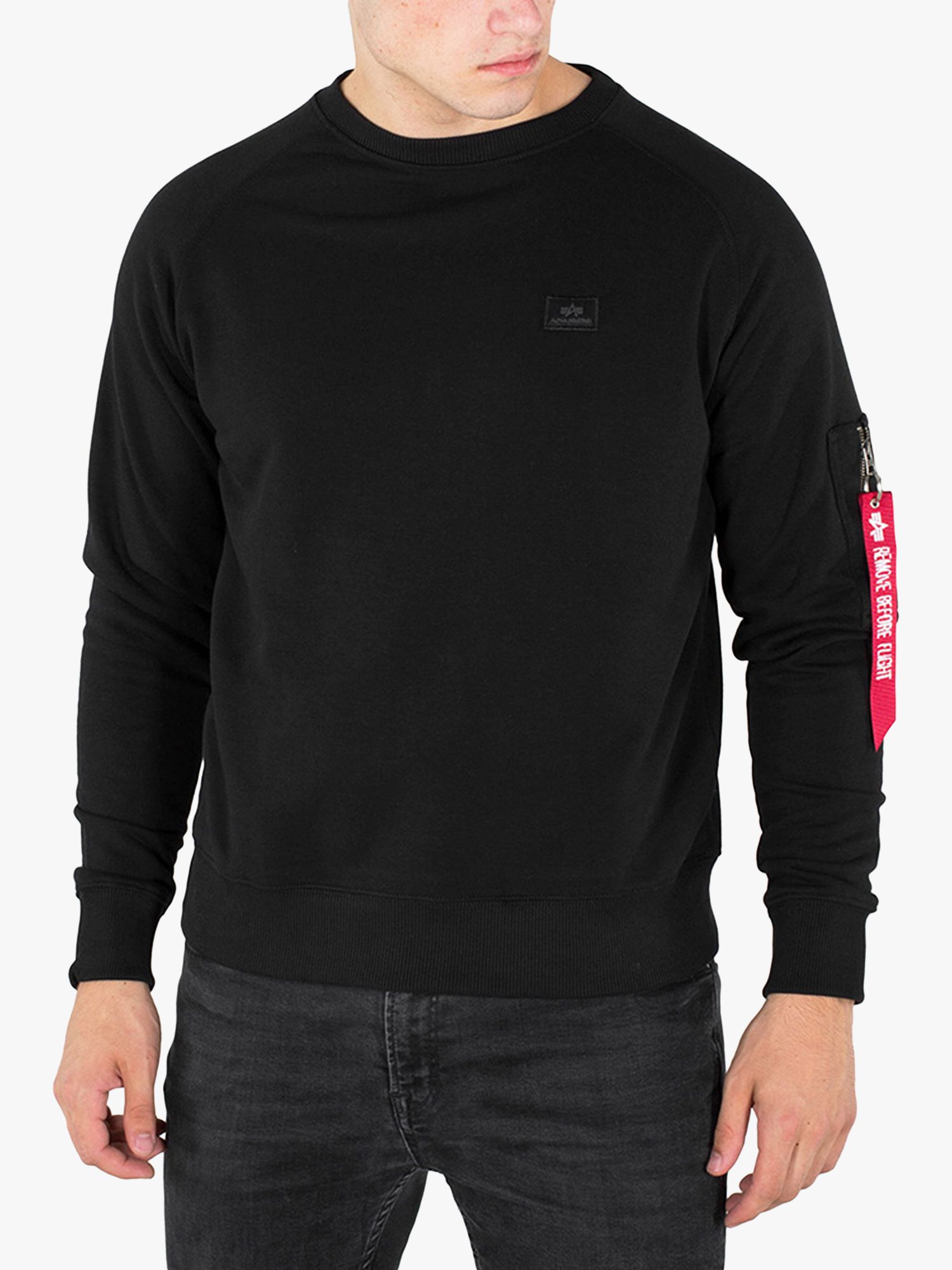 Pocket Black Sleeve Sweatshirt, Industries Partners at Alpha X-Fit & John 03 Zip Lewis