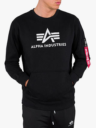 Alpha Industries 3D Logo Sweatshirt, Black, S