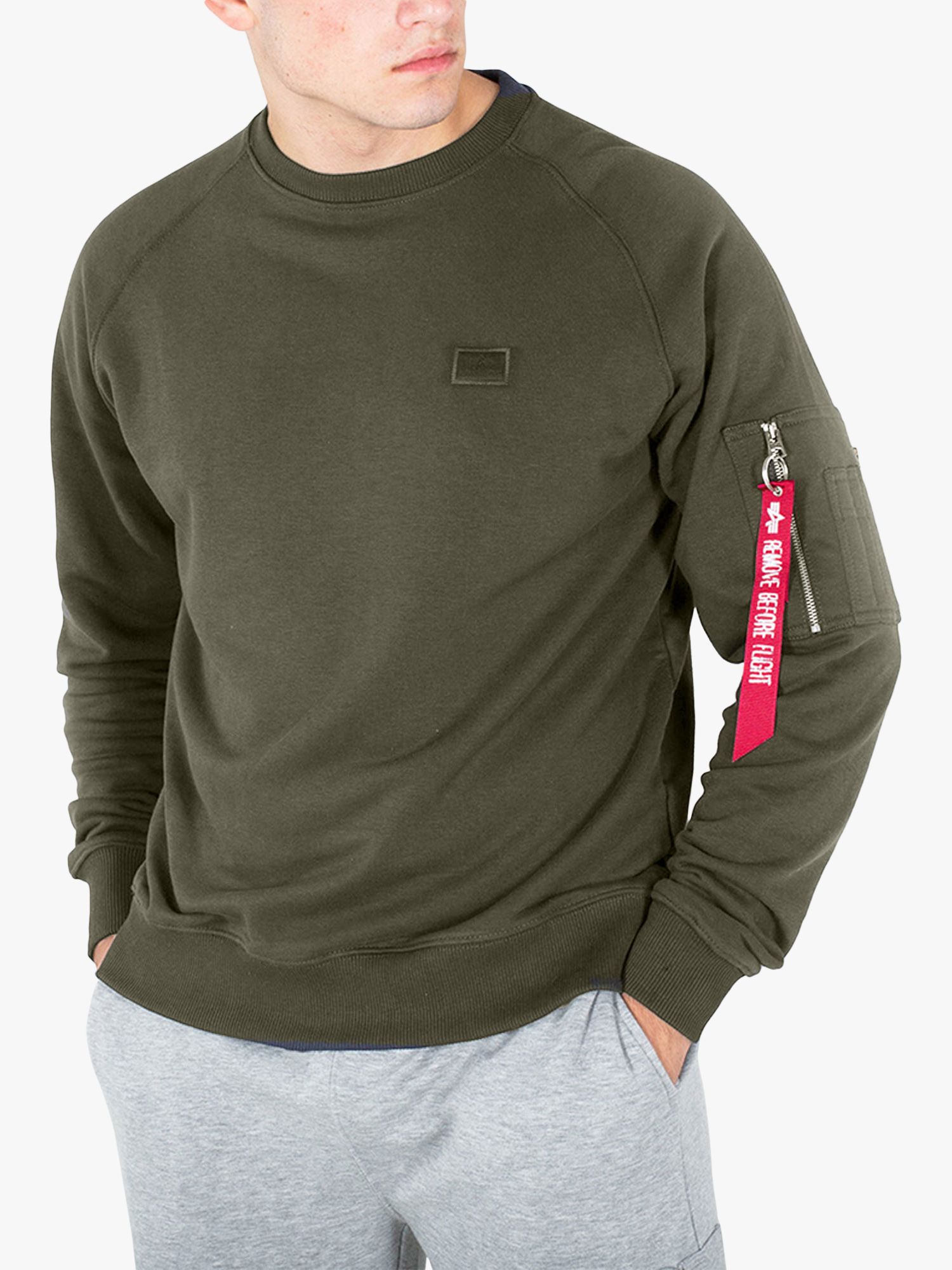 Men\'s Sweatshirts & Hoodies - Alpha Industries, Green | John Lewis &  Partners