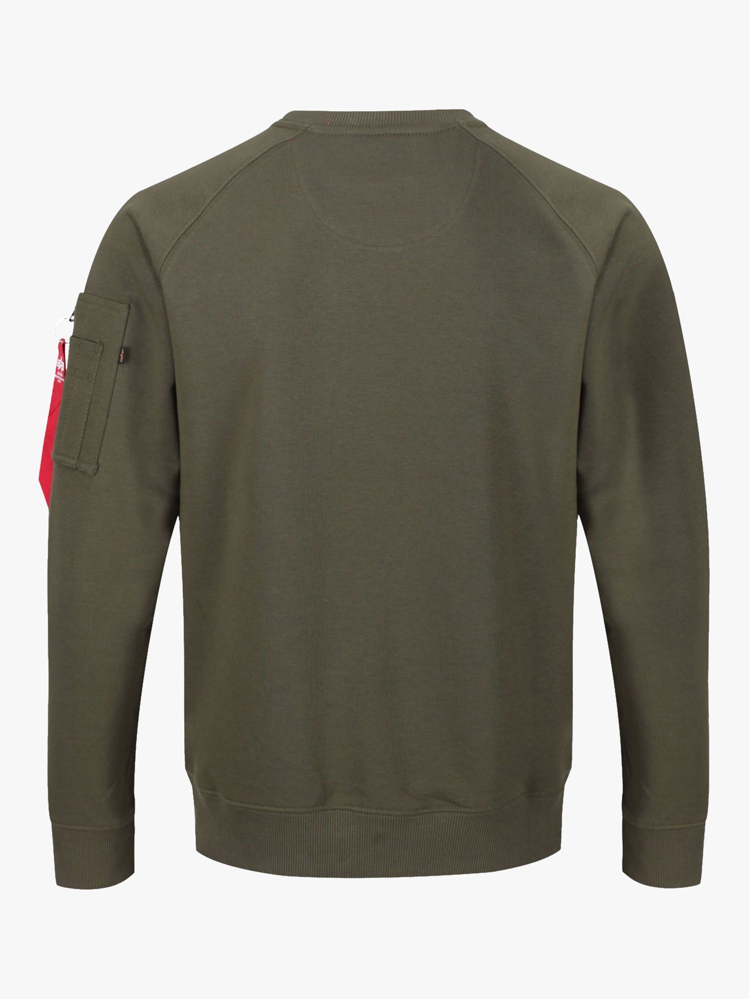 Alpha Industries X-Fit Zip Pocket Lewis Sleeve John Partners & 257 Green Sweatshirt, Dark at
