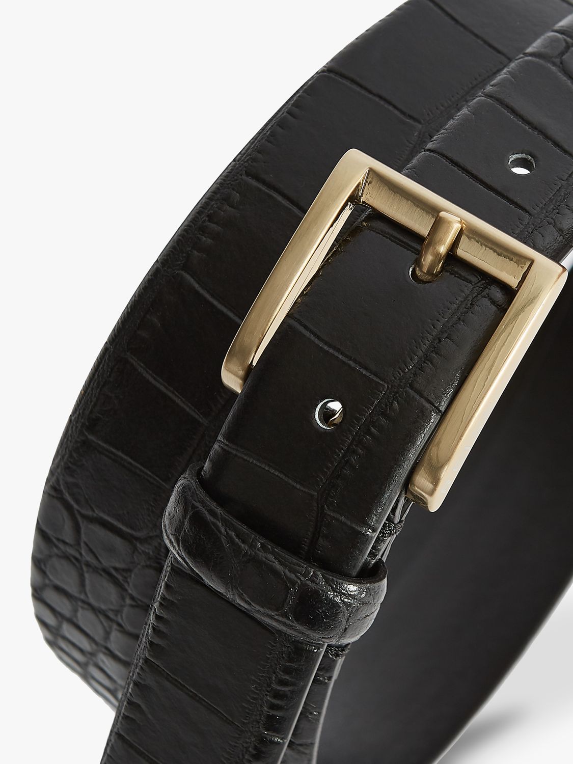 John Lewis 35mm Reversible Leather Belt, Black/Brown at John Lewis &  Partners