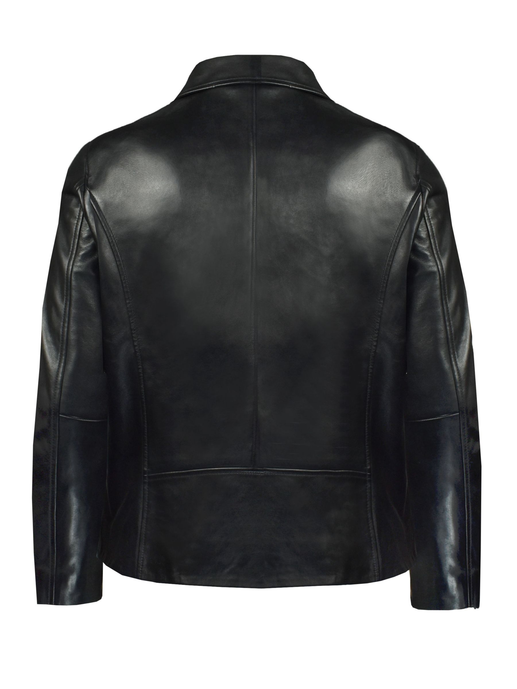 Live Unlimited Curve Leather Jacket, Black at John Lewis & Partners