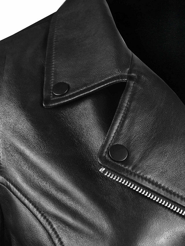 Live Unlimited Curve Leather Jacket, Black