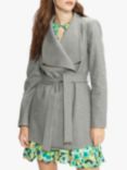 Ted Baker Rosses Wool and Cashmere Blend Wrap Short Coat, Grey