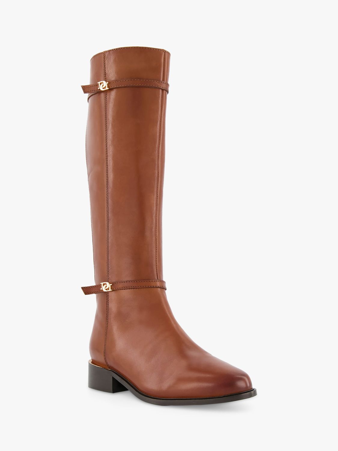 Buy Dune Tap Leather Knee High Boots Online at johnlewis.com