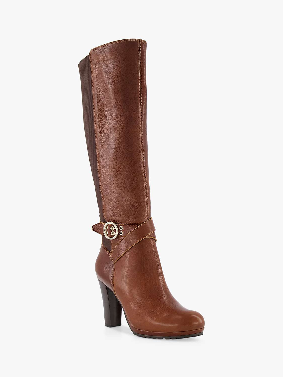 Buy Dune Sabrena Knee High Leather Boots Online at johnlewis.com