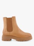 Dune Palles Leather Chunky Chelsea Boots, Camel