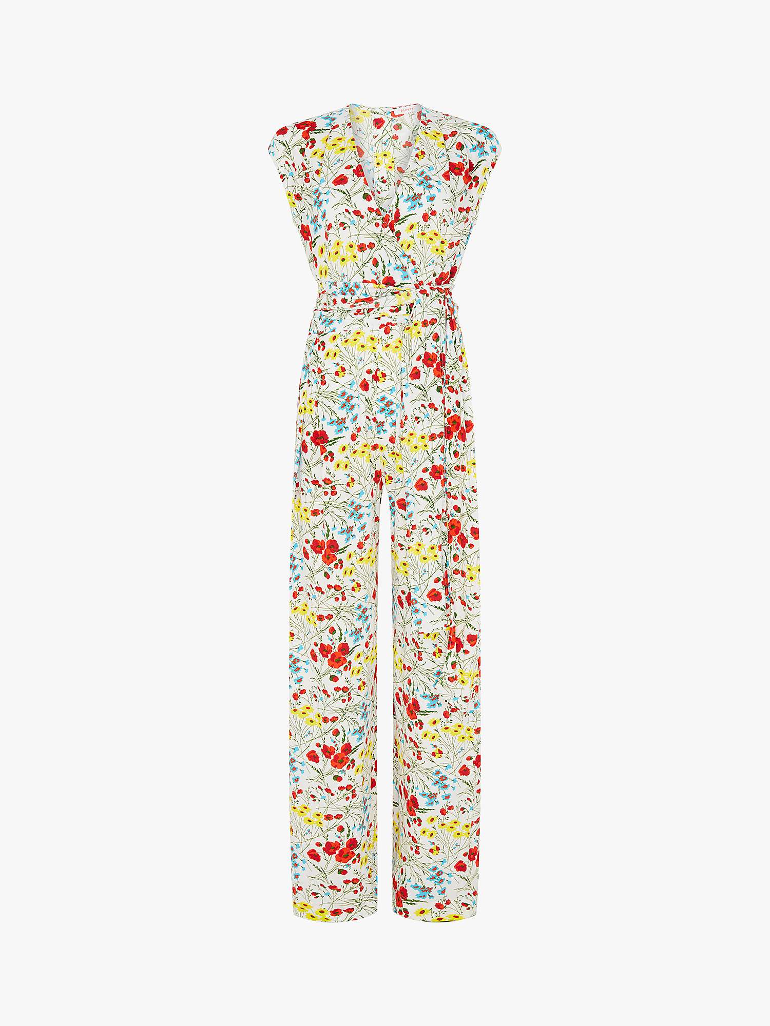 Buy Finery Maria Floral Jumpsuit, White Online at johnlewis.com