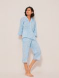 John Lewis & Partners Loretta Crop Pyjama Set, Blue
