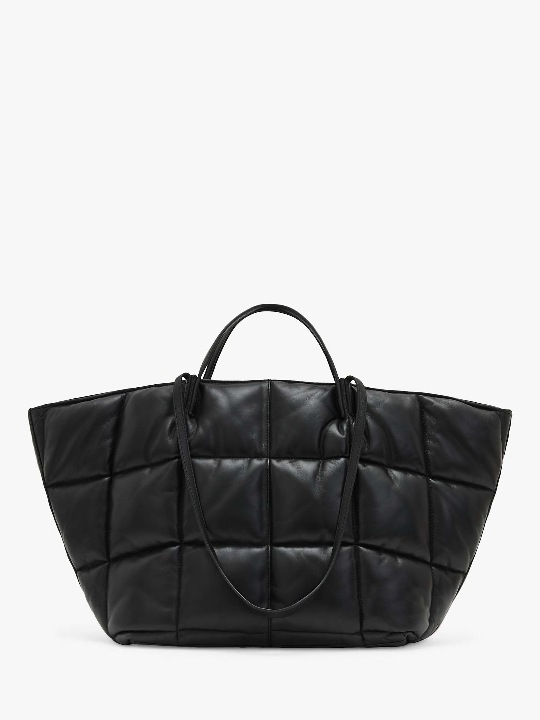 Buy AllSaints Nadaline East to West Quilted Leather Tote Bag Online at johnlewis.com