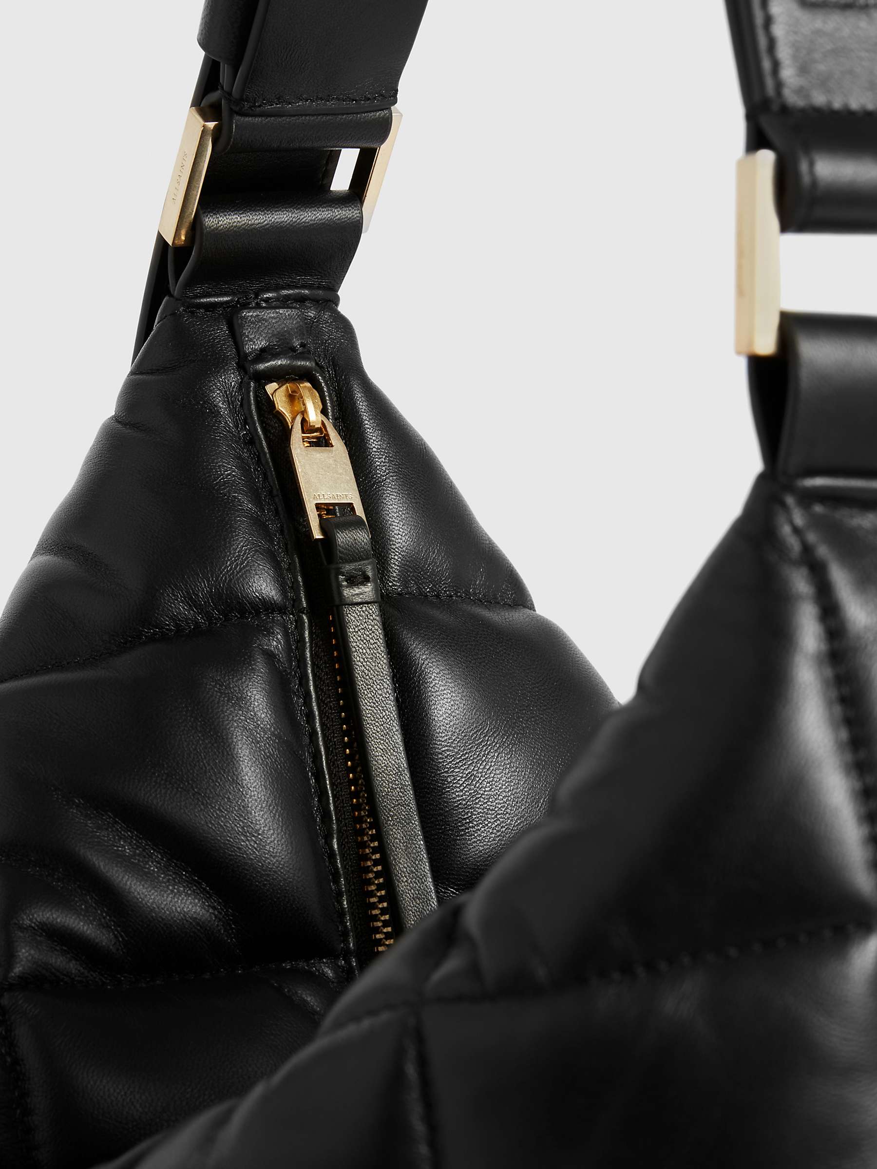 Buy AllSaints Edbury Quilted Leather Shoulder Bag Online at johnlewis.com