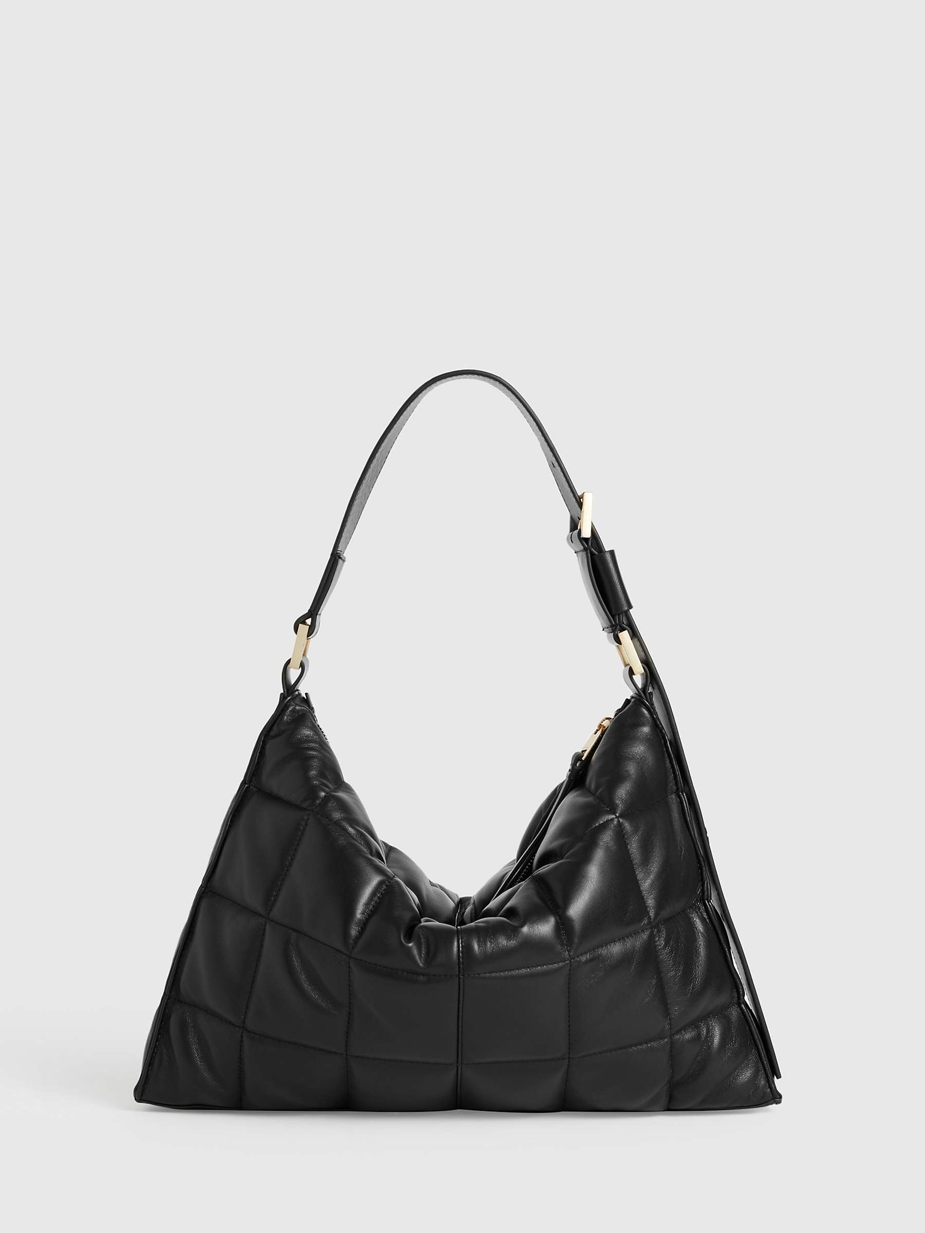Buy AllSaints Edbury Quilted Leather Shoulder Bag Online at johnlewis.com
