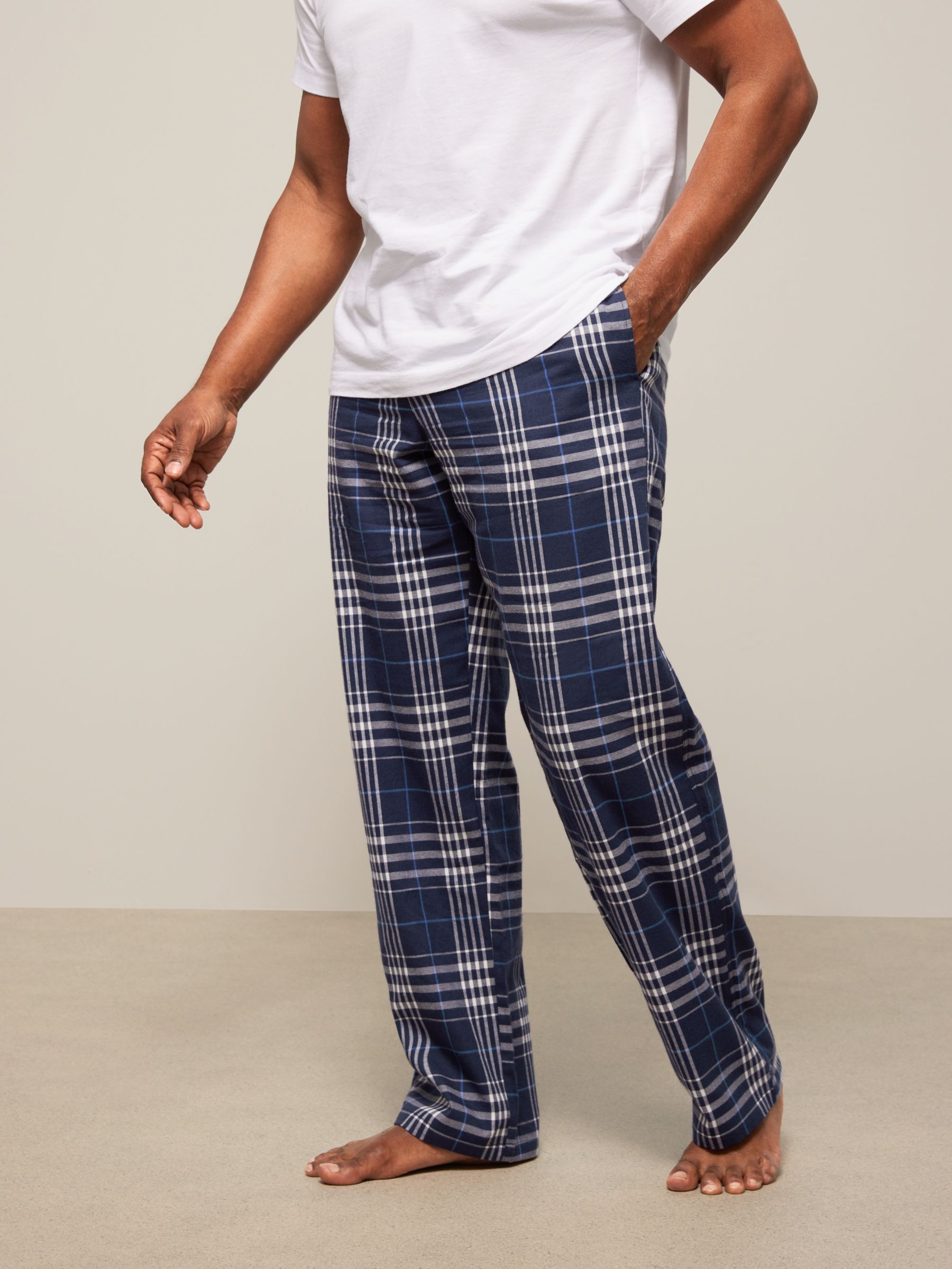 Best Deals Direct 2 Pack Mens Checkered Lounge Pants Trousers Pyjamas Bottoms Cotton Blend