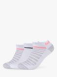 Skechers Mesh Ventilation Trainer Socks, Pack of 3, White Mix