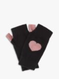Brora Cashmere Heart Wrist Warmer Gloves