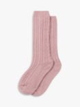Brora Cashmere Bed Socks, Carnation
