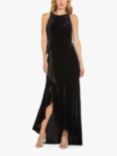 Adrianna Papell Velvet Cascade Maxi Dress, Black