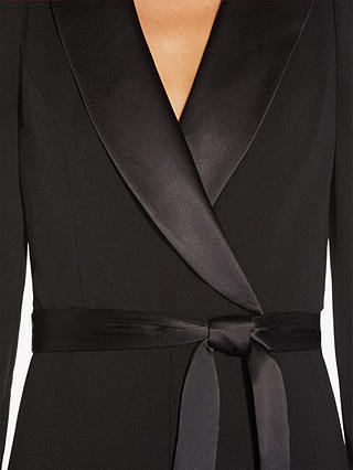 Adrianna Papell Knit Crepe Tuxedo Jumpsuit, Black