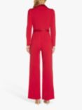 Adrianna Papell Knit Crepe Tuxedo Jumpsuit, Red