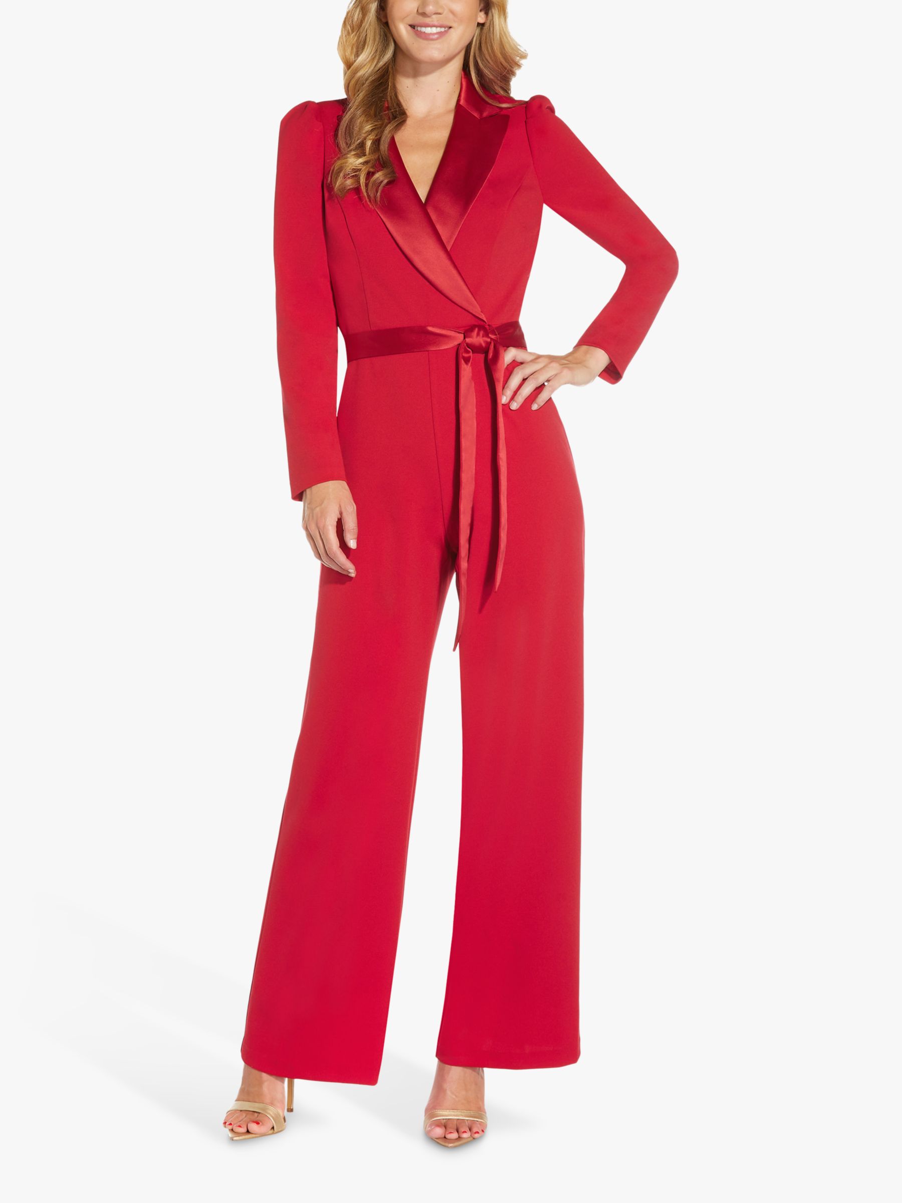 Red store tuxedo jumpsuit