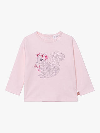 Carrément Beau Baby Squirrel Jersey Top, Pink/Multi