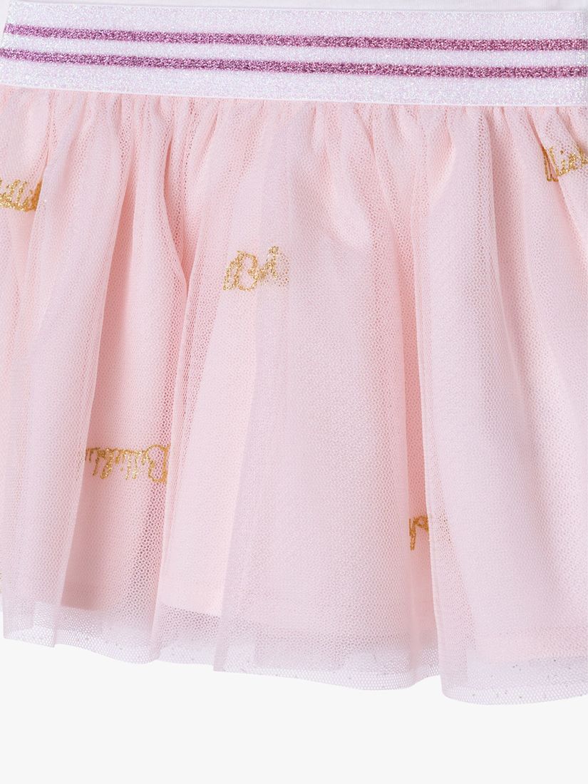 Billieblush Baby Unicorn Logo Dress, Ivory/Pink, 3 months