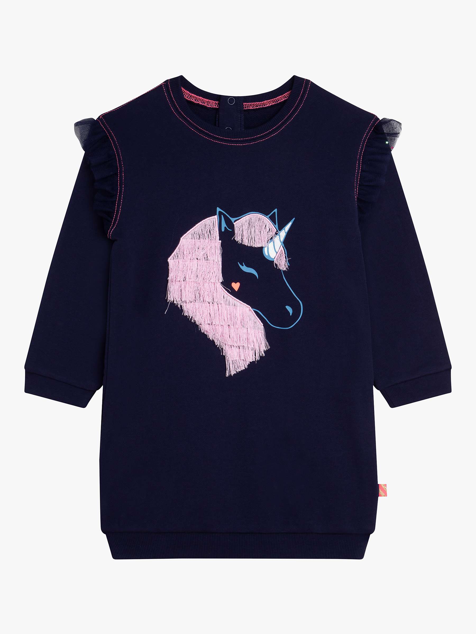 Buy Billieblush Baby Unicorn Tassel Mane Jumper Dress, Navy Online at johnlewis.com