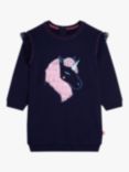 Billieblush Baby Unicorn Tassel Mane Jumper Dress, Navy