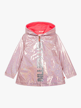 Billieblush Kids' Hooded Glittery Rain Mac