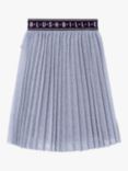 Billieblush Kids' Glitter Pleated Skirt, Silver